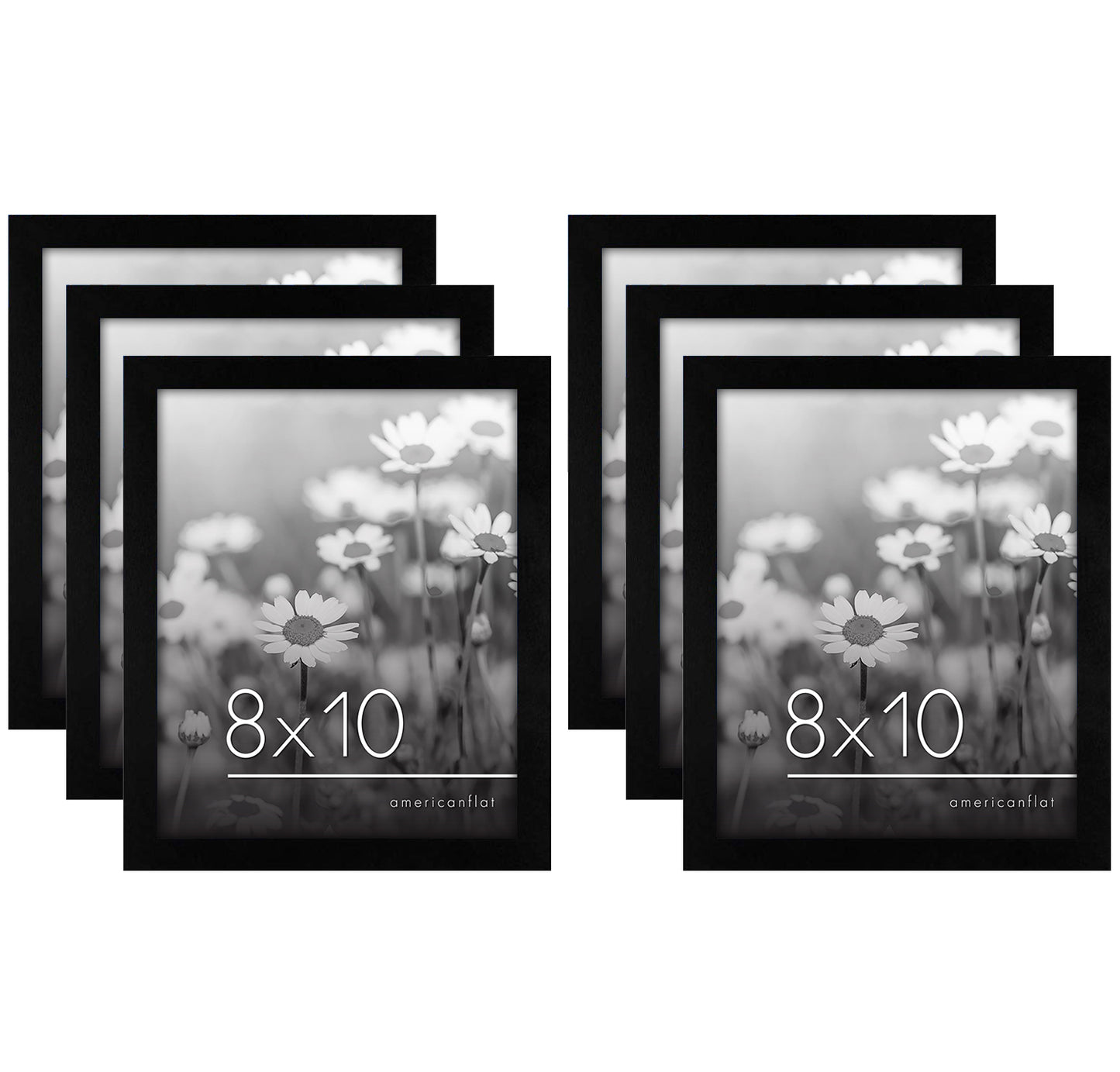 6 Piece - Gallery Wall Picture Frame Set | Black