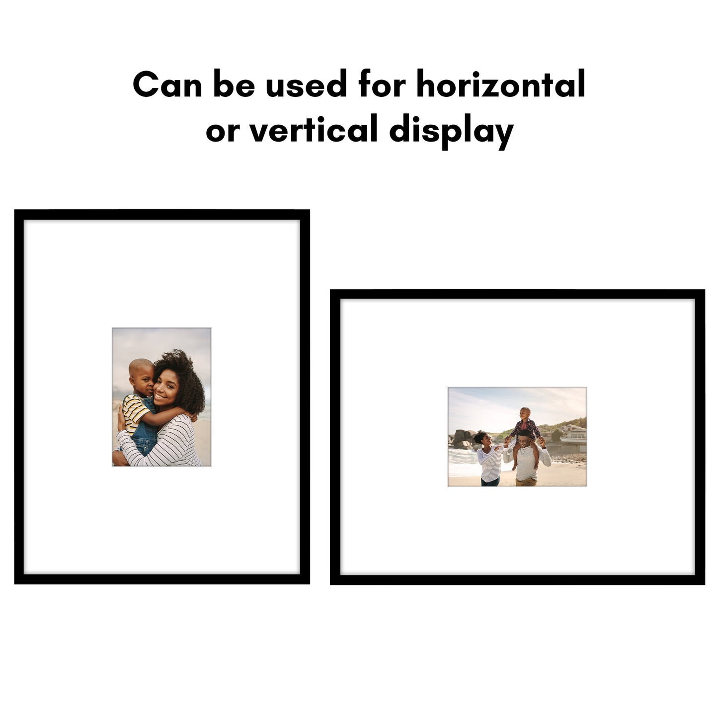 Americanflat Picture Frame with Mat | Polished Plexiglass | Slim Molding