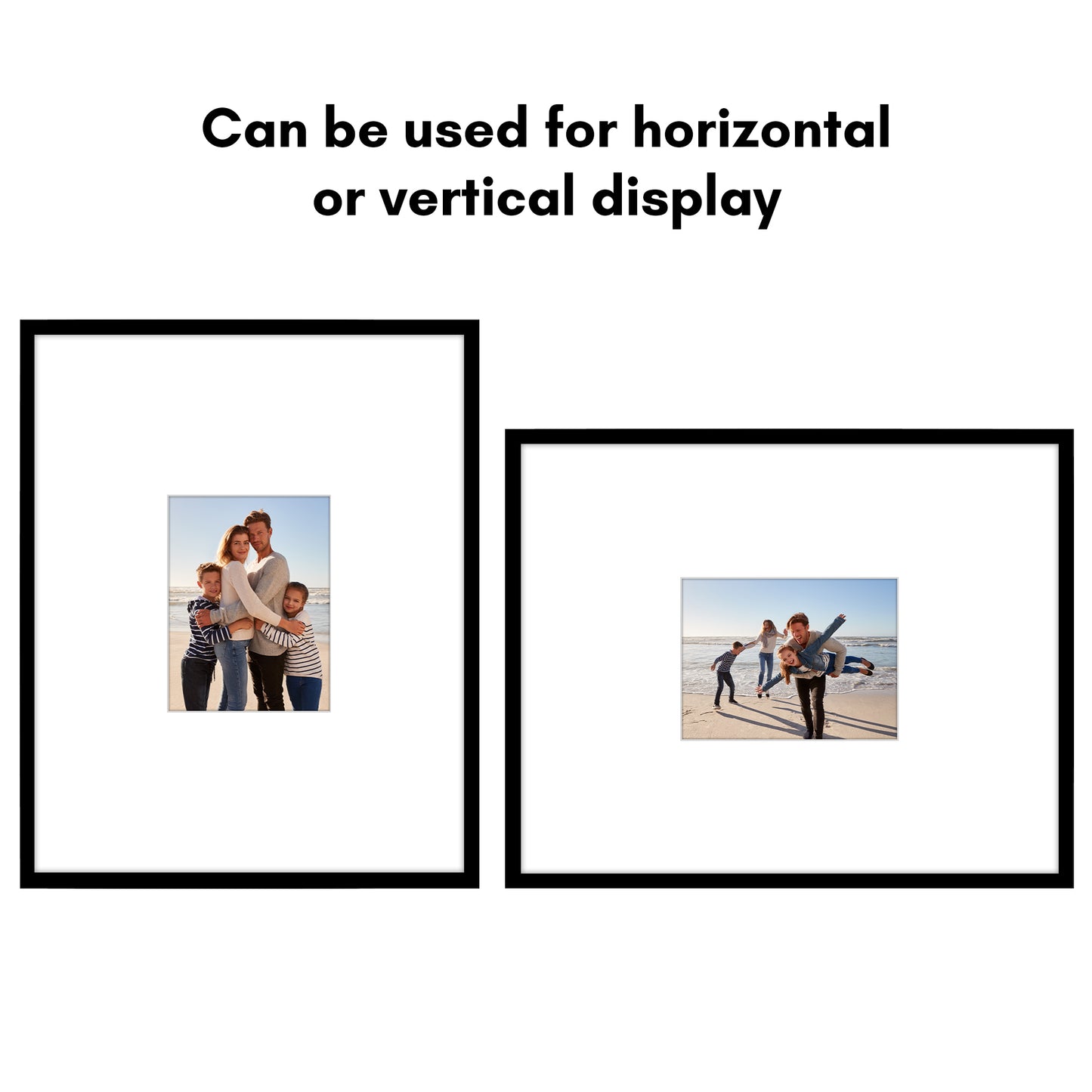 Americanflat Picture Frame with Mat | Polished Plexiglass | Slim Molding