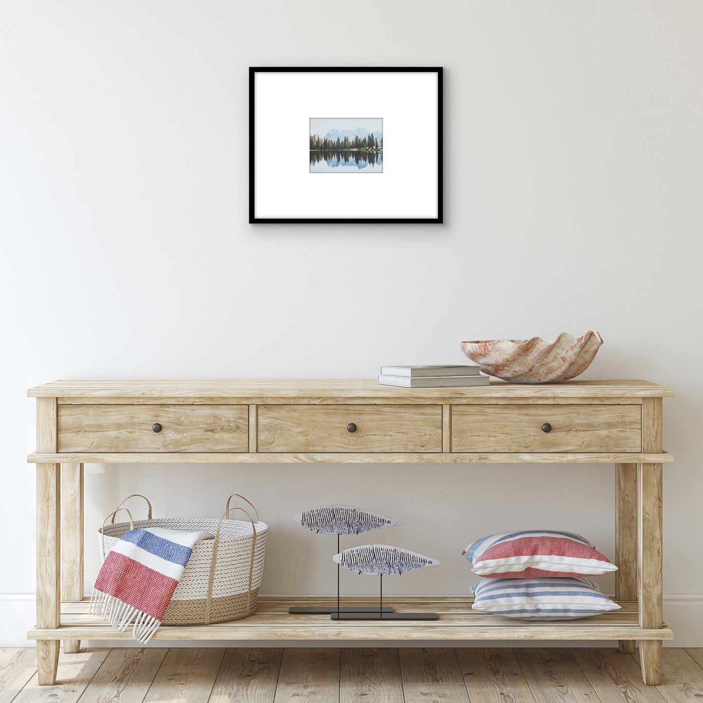 Americanflat Picture Frame with Mat | Polished Plexiglass | Slim Molding