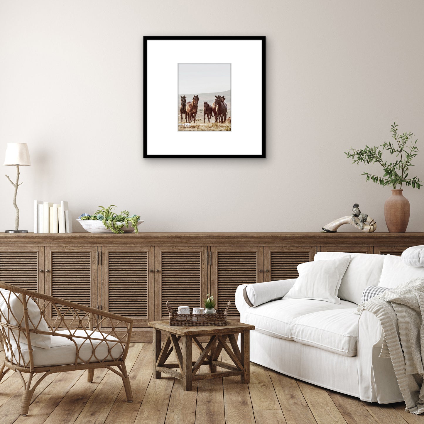 Americanflat Picture Frame with Mat | Polished Plexiglass | Slim Molding