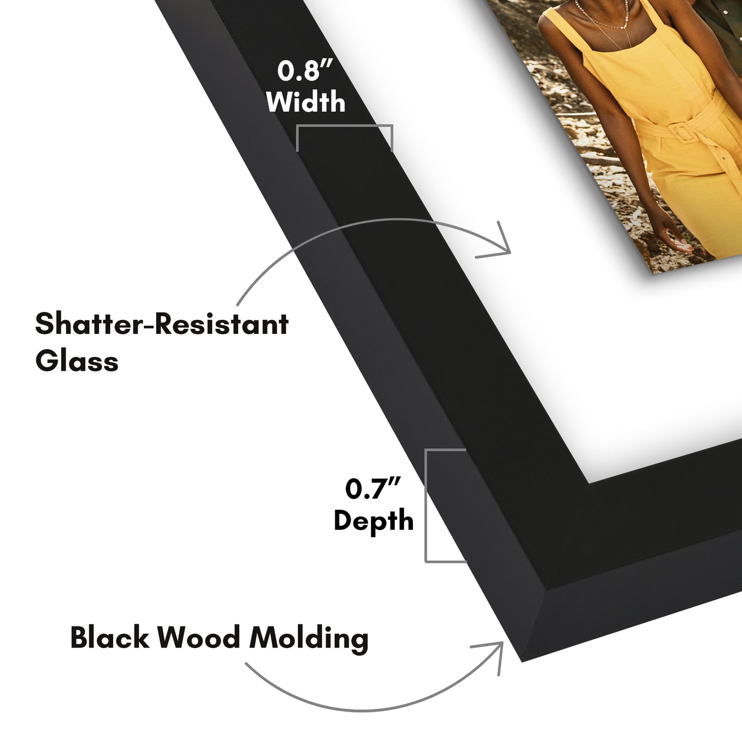 Floating Collage Picture Frame - Displays Two 4x6 | Signature Float Collection