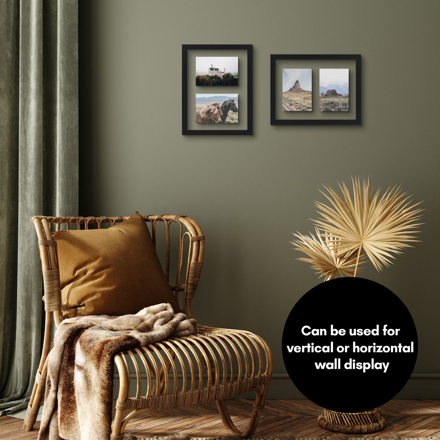 Floating Collage Picture Frame - Displays Two 4x6 | Signature Float Collection