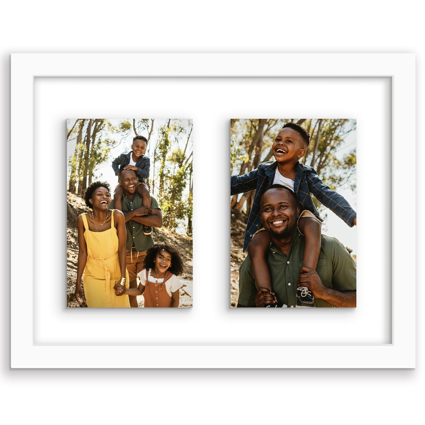 Floating Collage Picture Frame - Displays Two 4x6 | Signature Float Collection