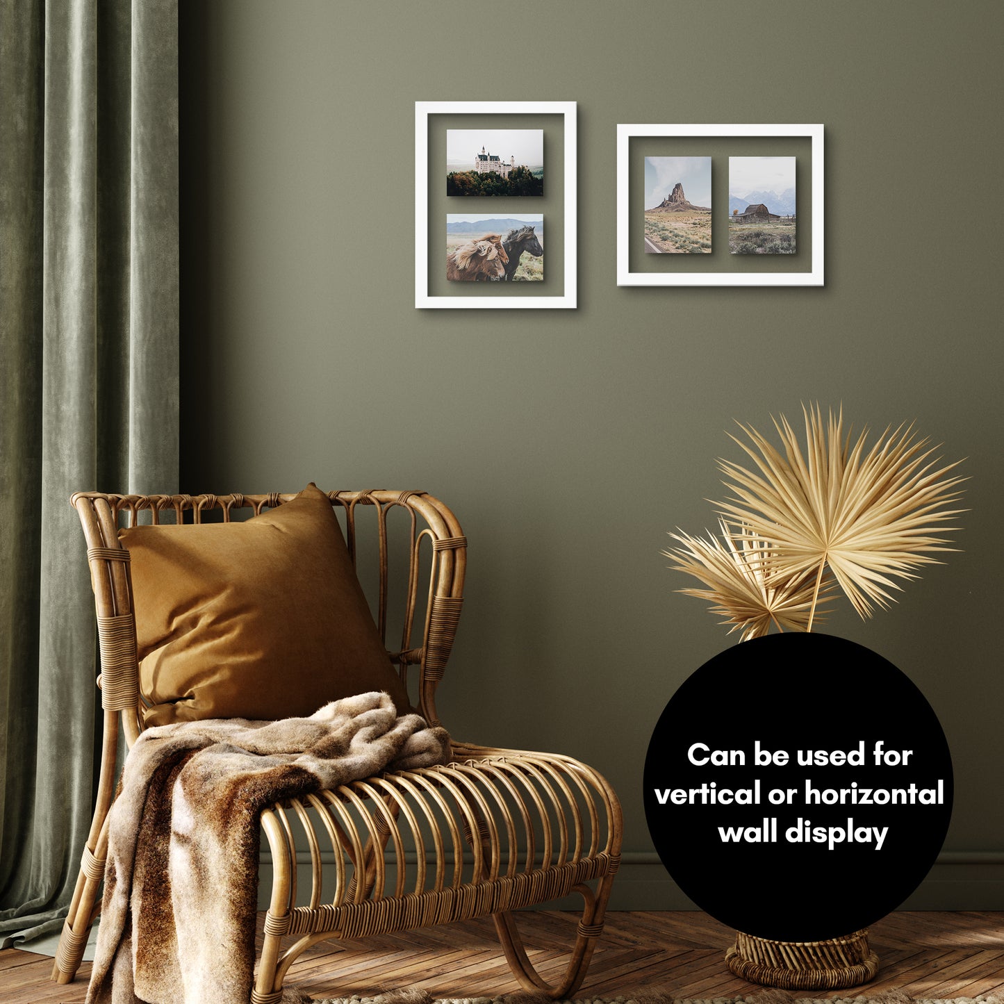 Floating Collage Picture Frame - Displays Two 4x6 | Signature Float Collection