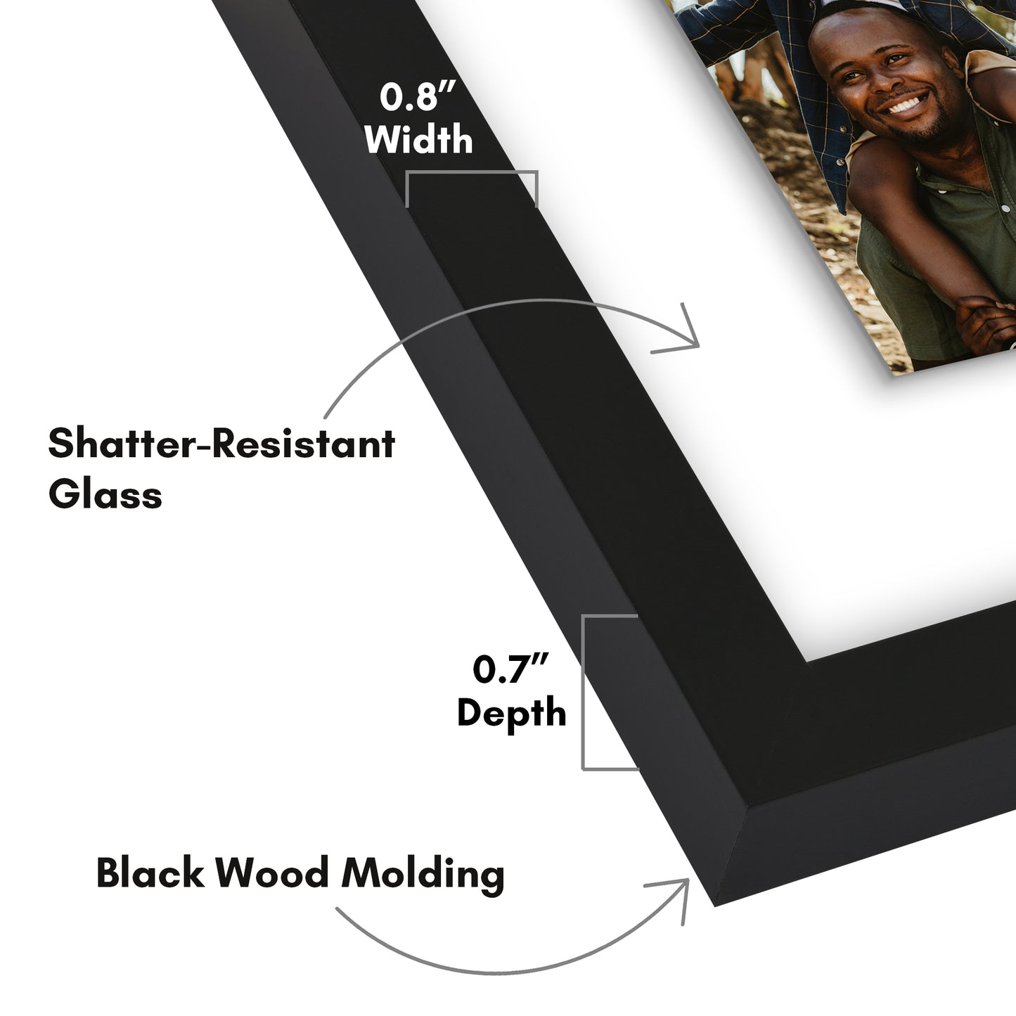 Floating Collage Picture Frame - Displays Two 4x6 | Signature Float Collection
