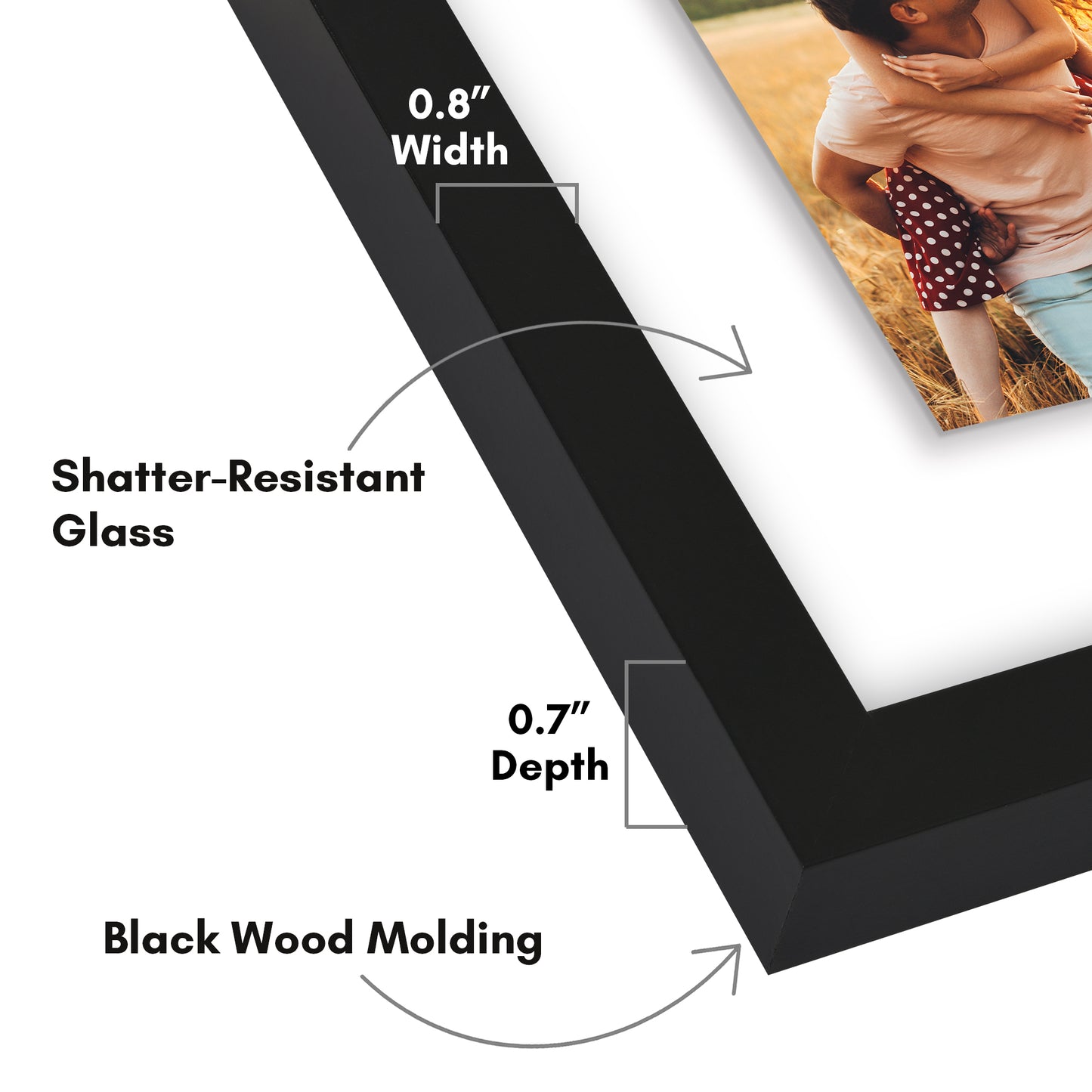 Floating Collage Picture Frame - Displays Two 4x6 | Signature Float Collection