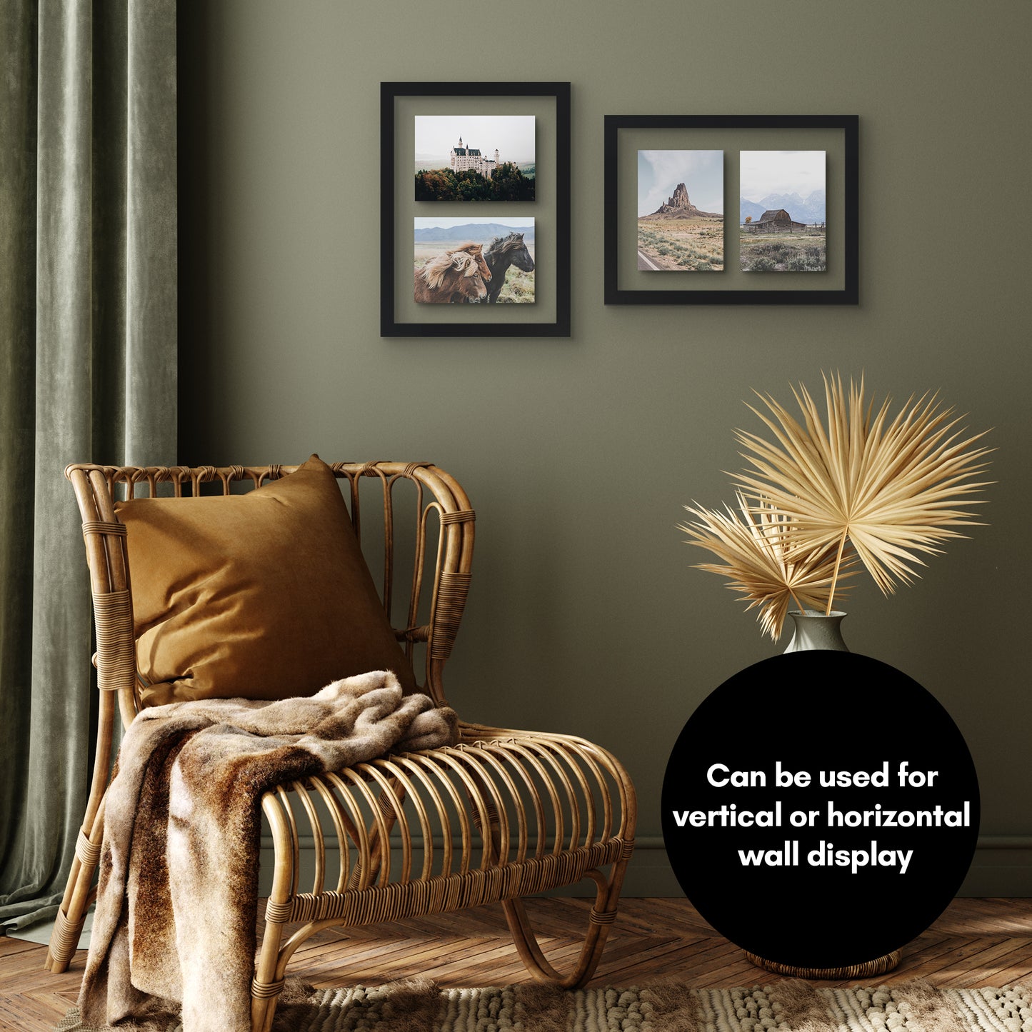 Floating Collage Picture Frame - Displays Two 4x6 | Signature Float Collection