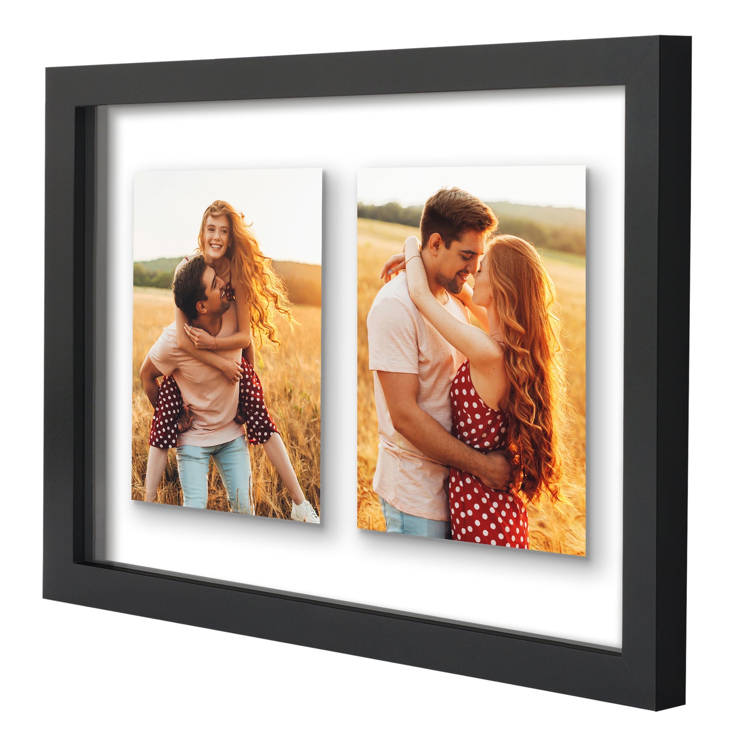 Floating Collage Picture Frame - Displays Two 4x6 | Signature Float Collection