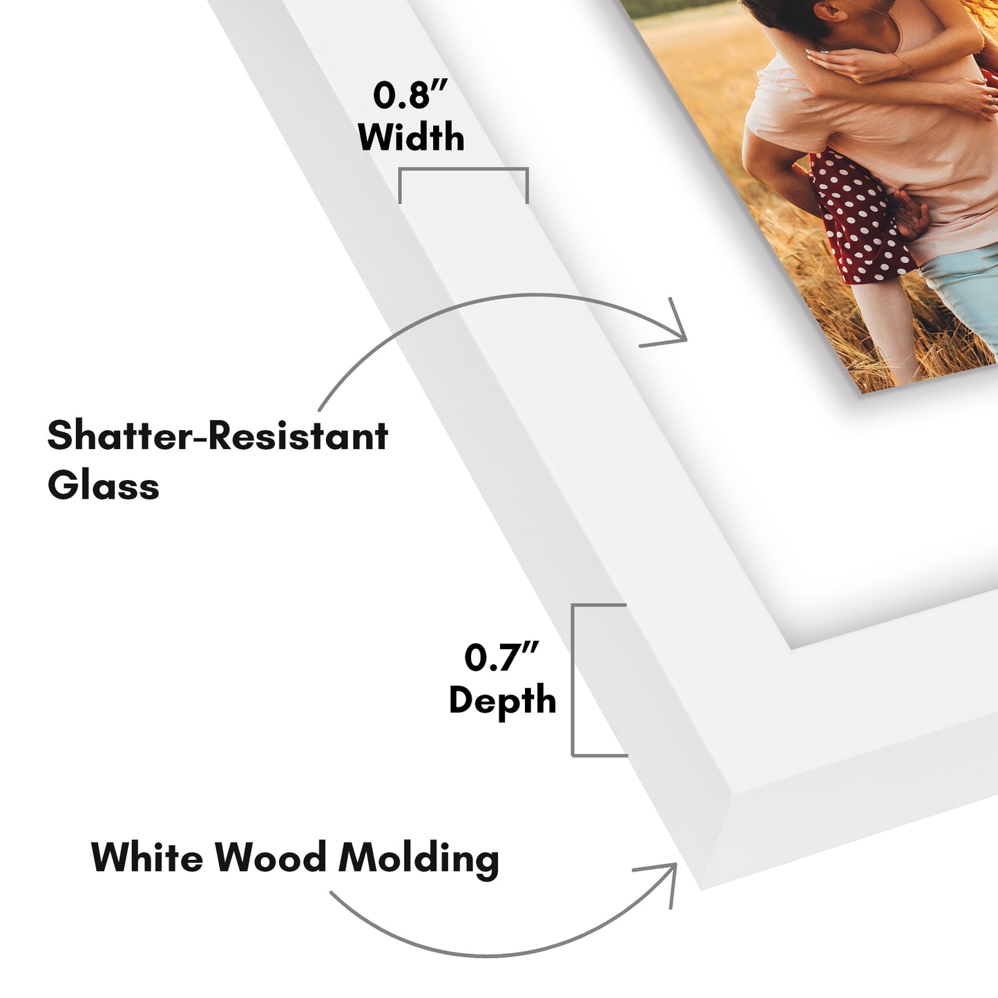 Floating Collage Picture Frame - Displays Two 4x6 | Signature Float Collection