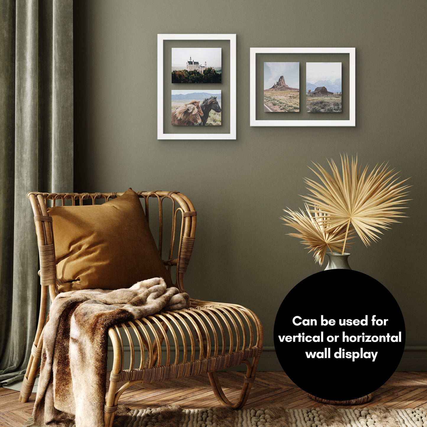Floating Collage Picture Frame - Displays Two 4x6 | Signature Float Collection