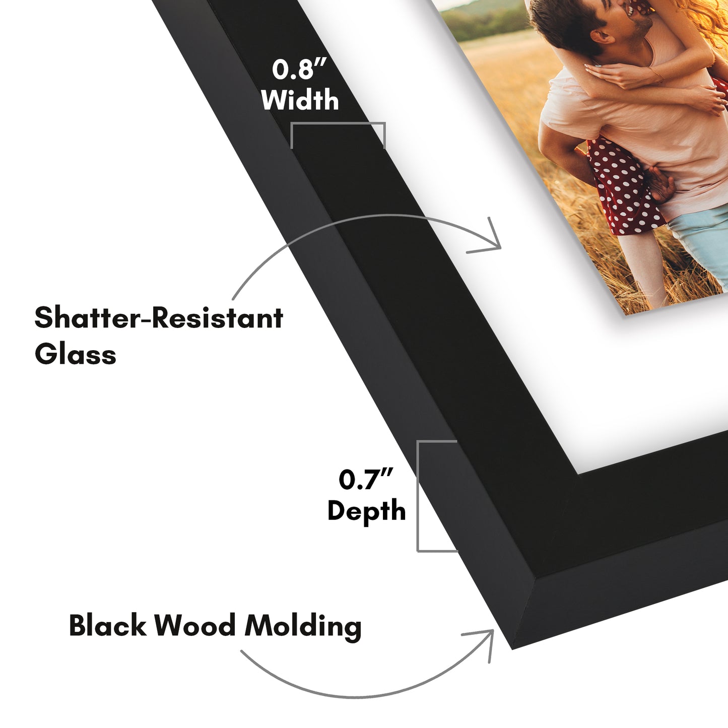 Floating Collage Picture Frame - Displays Two 4x6 | Signature Float Collection
