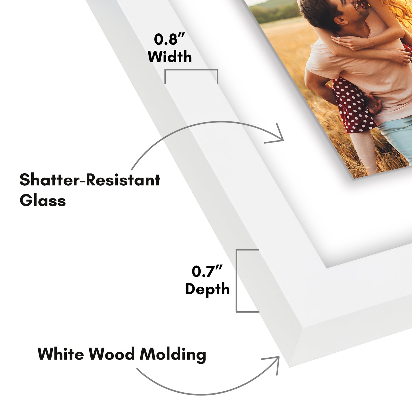 Floating Collage Picture Frame - Displays Two 4x6 | Signature Float Collection