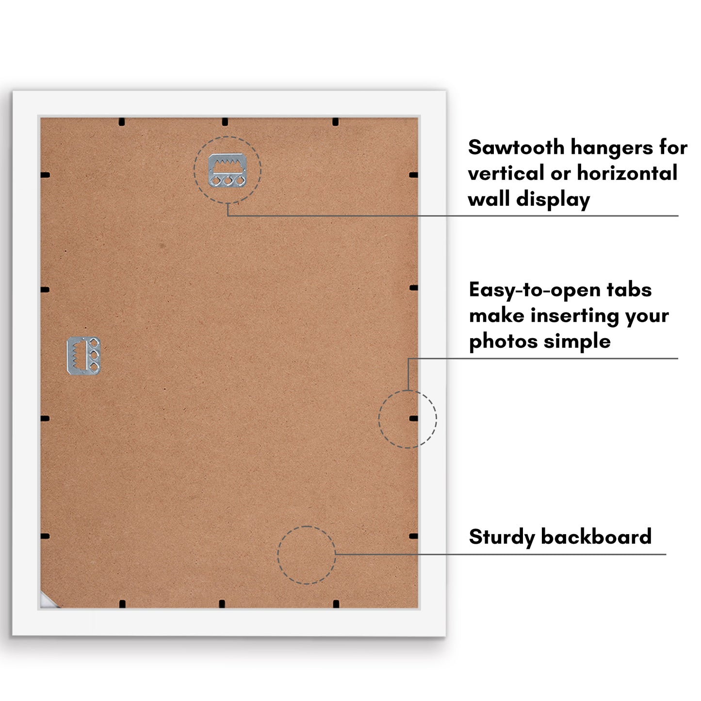 Americanflat Picture Frame with Mat | Shatter-Resistant Glass | Classic Molding