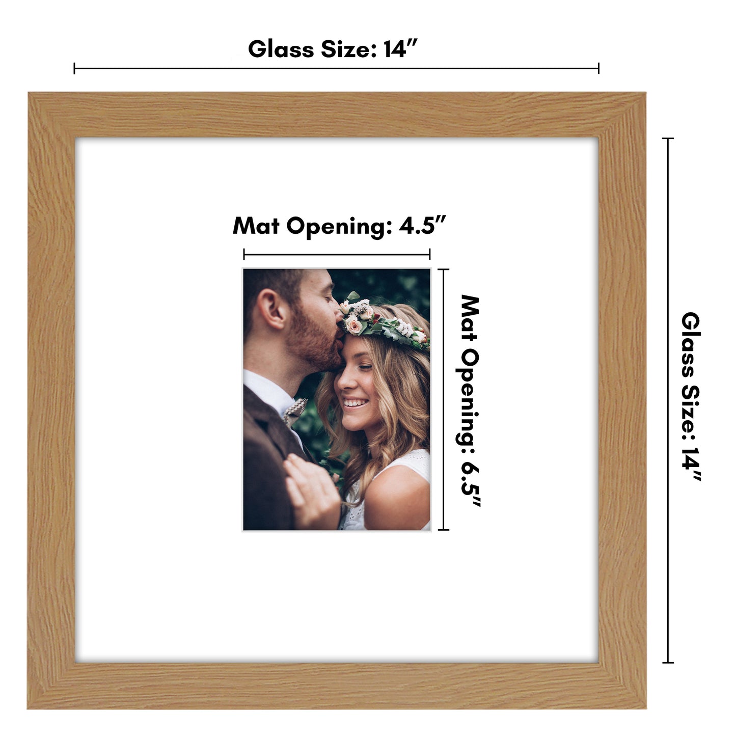 Americanflat 14x14 Signature Picture Frame for Weddings Baby Showers and More
