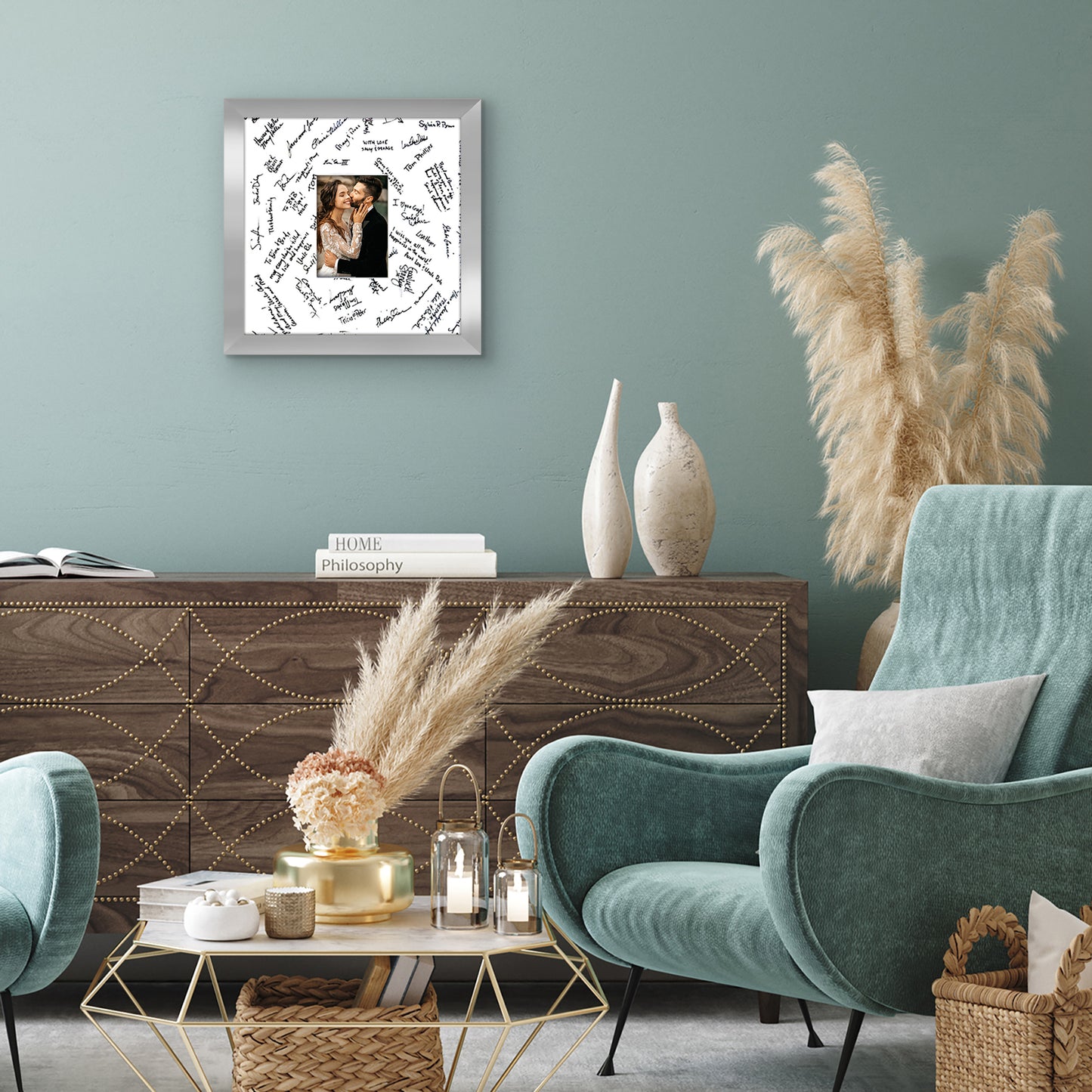 Americanflat 14x14 Signature Picture Frame for Weddings Baby Showers and More