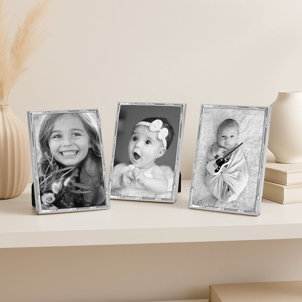 Americanflat Picture Frame | Bamboo-Style Molding | Shatter-Resistant Glass