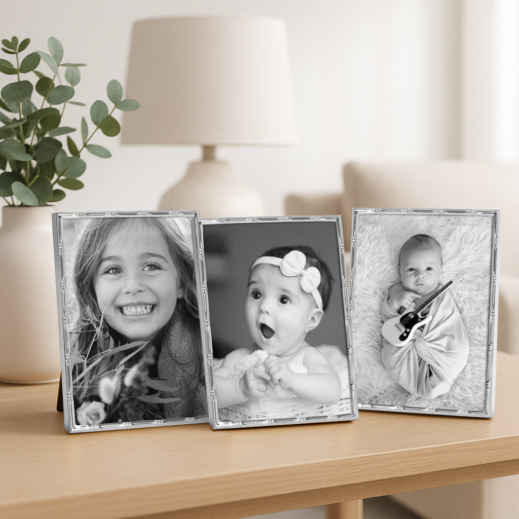 Americanflat Picture Frame | Bamboo-Style Molding | Shatter-Resistant Glass