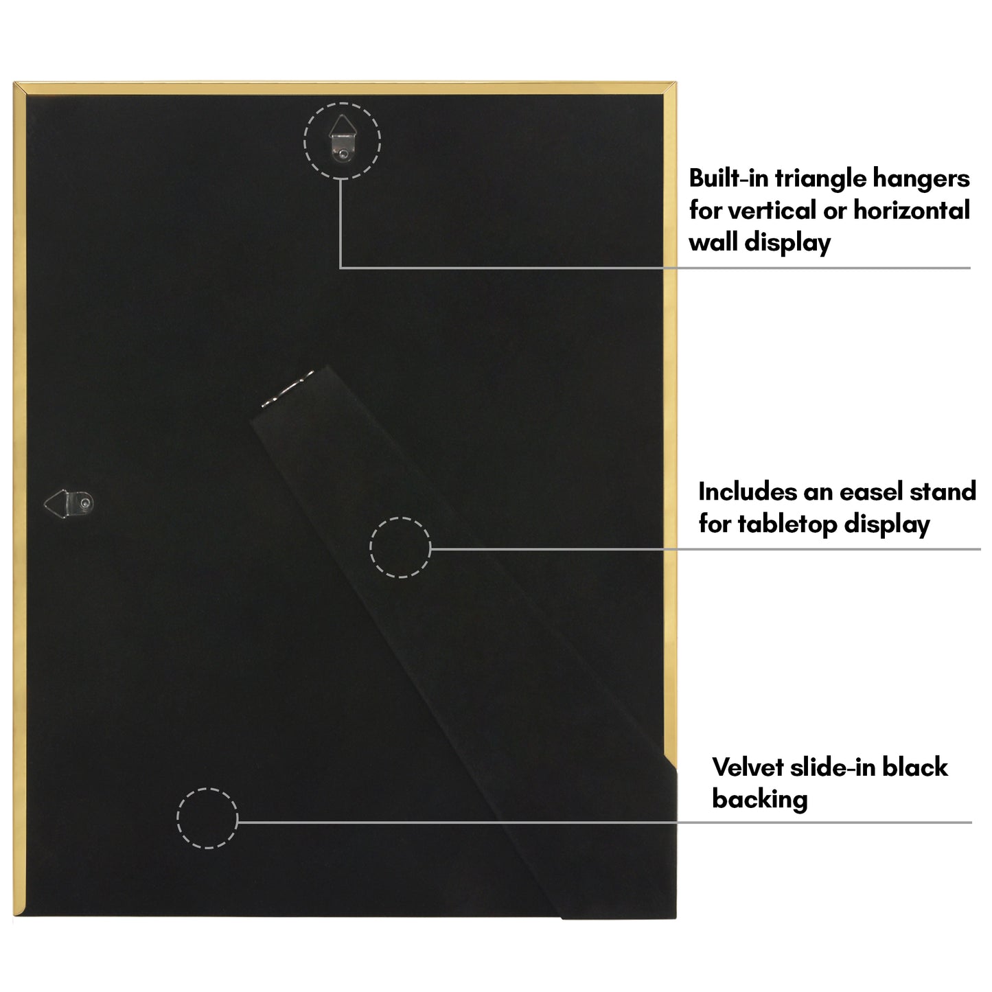 Americanflat Picture Frame with Bamboo-Style Molding and Shatter-Resistant Glass and Mat - Gallery Style Frames for Tabletop or Wall Display
