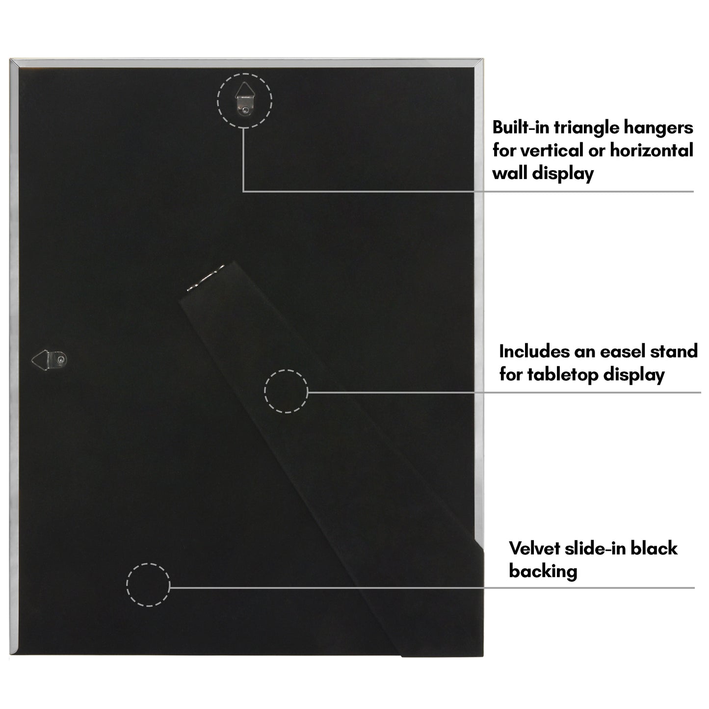 Americanflat Picture Frame with Bamboo-Style Molding and Shatter-Resistant Glass and Mat - Gallery Style Frames for Tabletop or Wall Display