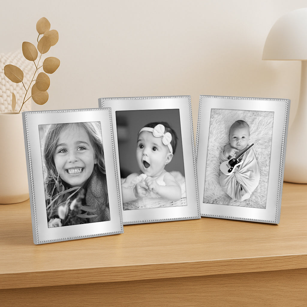 Americanflat Picture Frame | Beaded-Style Detailing | Shatter-Resistant Glass