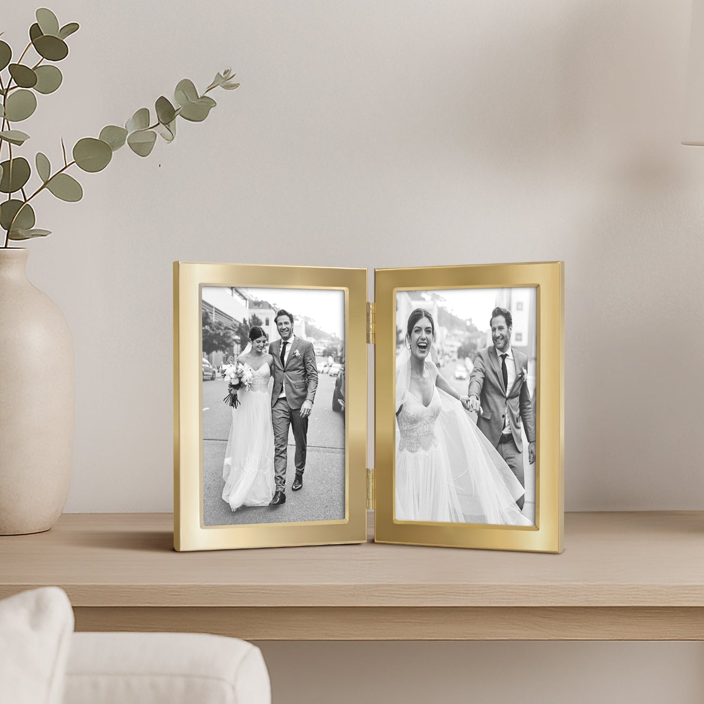 Americanflat Hinged Picture Frame | Wide, Beveled Molding | Shatter-Resistant Glass