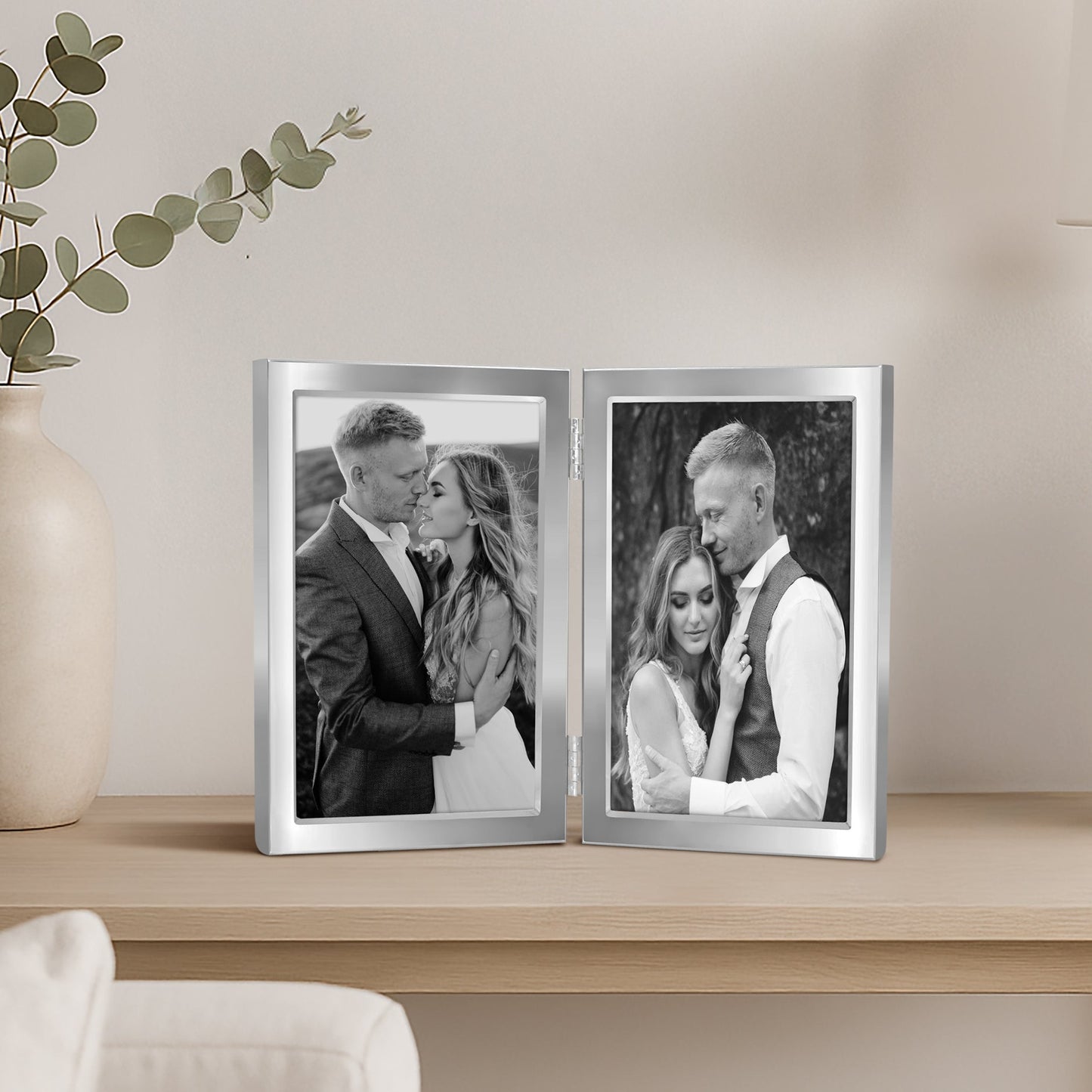 Americanflat Hinged Picture Frame | Wide, Beveled Molding | Shatter-Resistant Glass