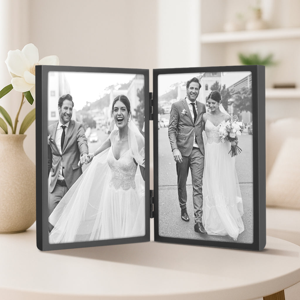 Americanflat Hinged Picture Frame | Classic, Modern Molding | Shatter-Resistant Glass