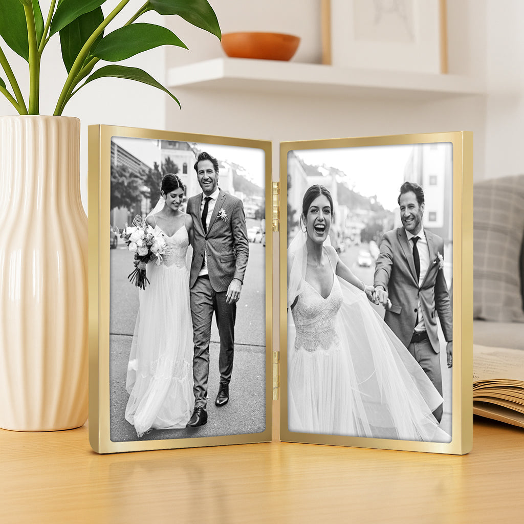 Americanflat Hinged Picture Frame | Classic, Modern Molding | Shatter-Resistant Glass