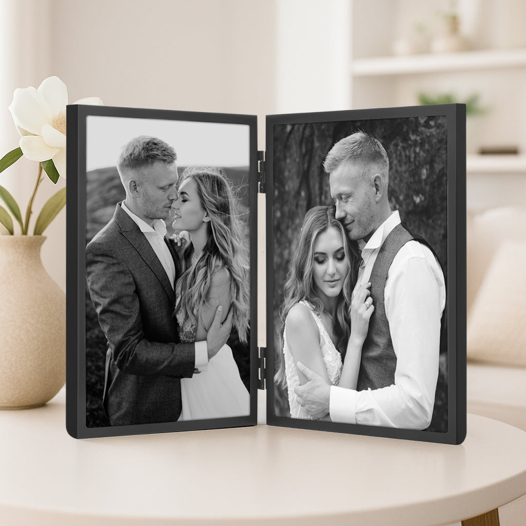 Americanflat Hinged Picture Frame | Classic, Modern Molding | Shatter-Resistant Glass