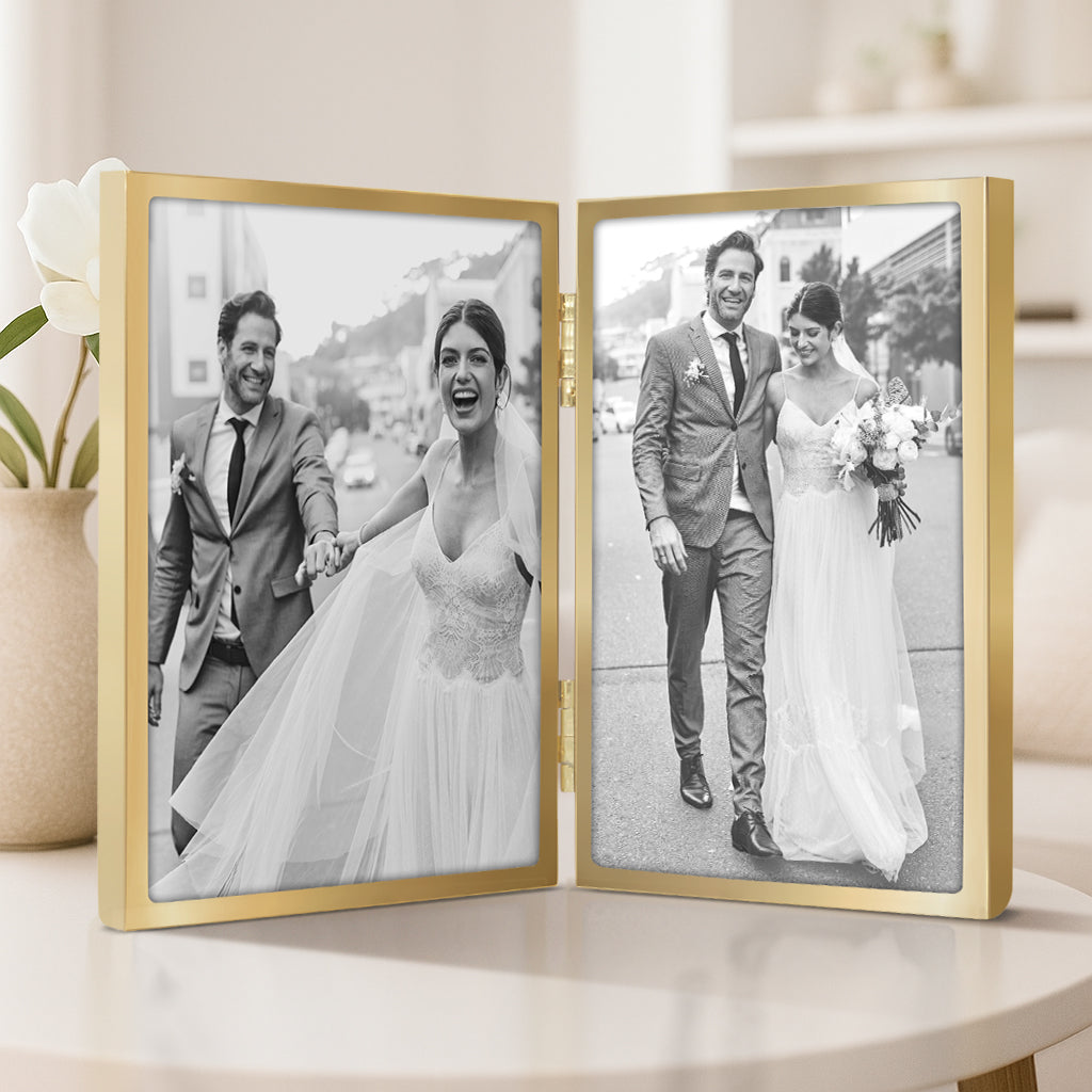 Americanflat Hinged Picture Frame | Classic, Modern Molding | Shatter-Resistant Glass