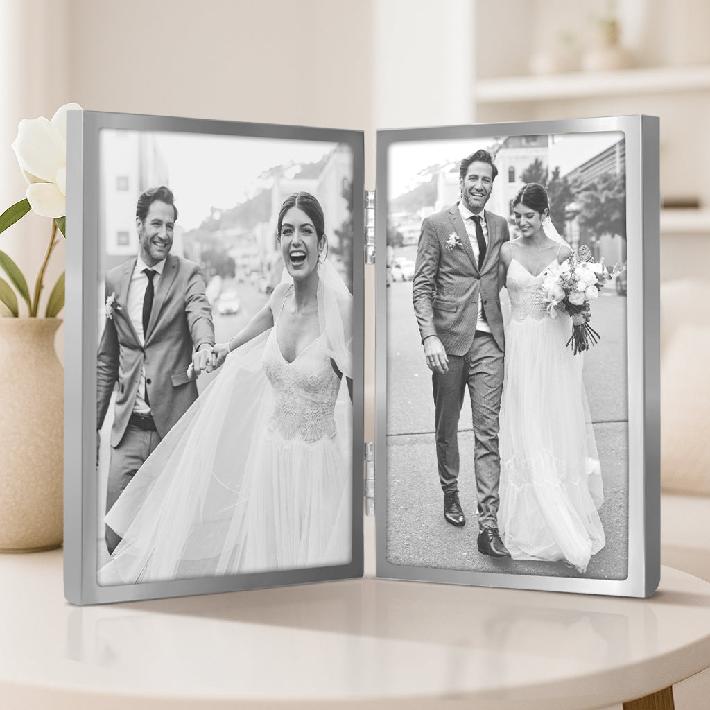 Americanflat Hinged Picture Frame | Classic, Modern Molding | Shatter-Resistant Glass