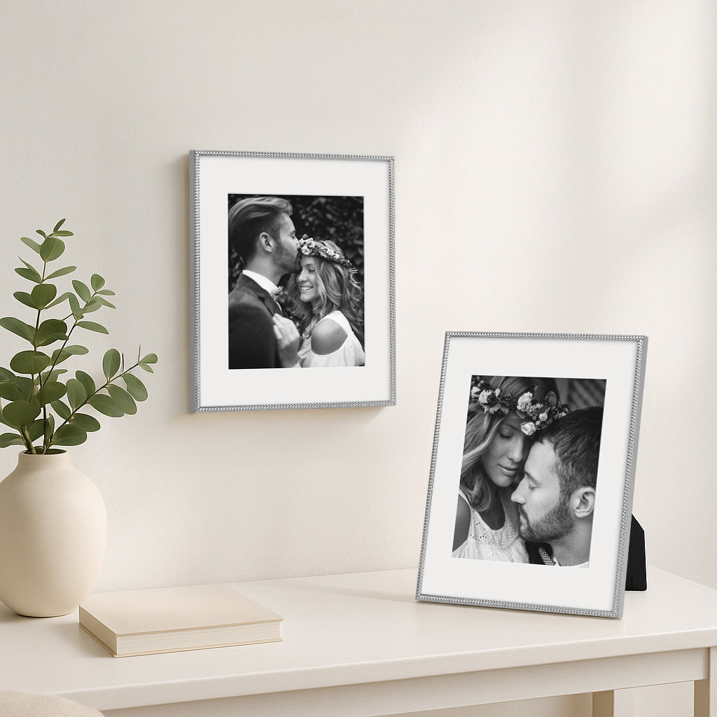 Americanflat Picture Frame with Mat | Rope-Style Textured Detailing | Shatter-Resistant Glass