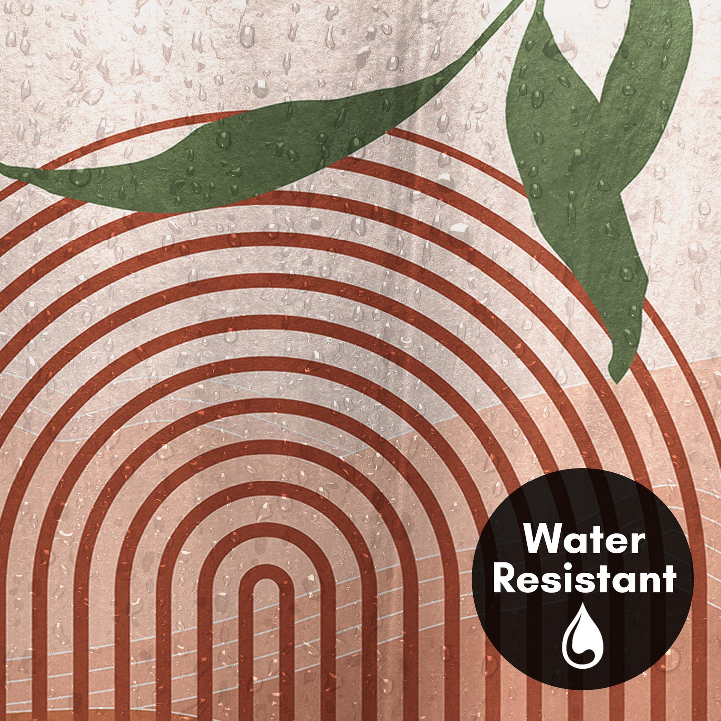 71x74 Boho Shower Curtain with 12 Metal Grommets | Desert-Inspired Design