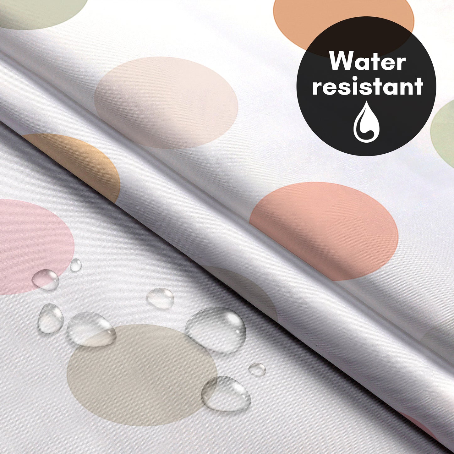 72x75 Hookless Shower Curtain with Sheer Panel, Snap-In Liner, and Grommets