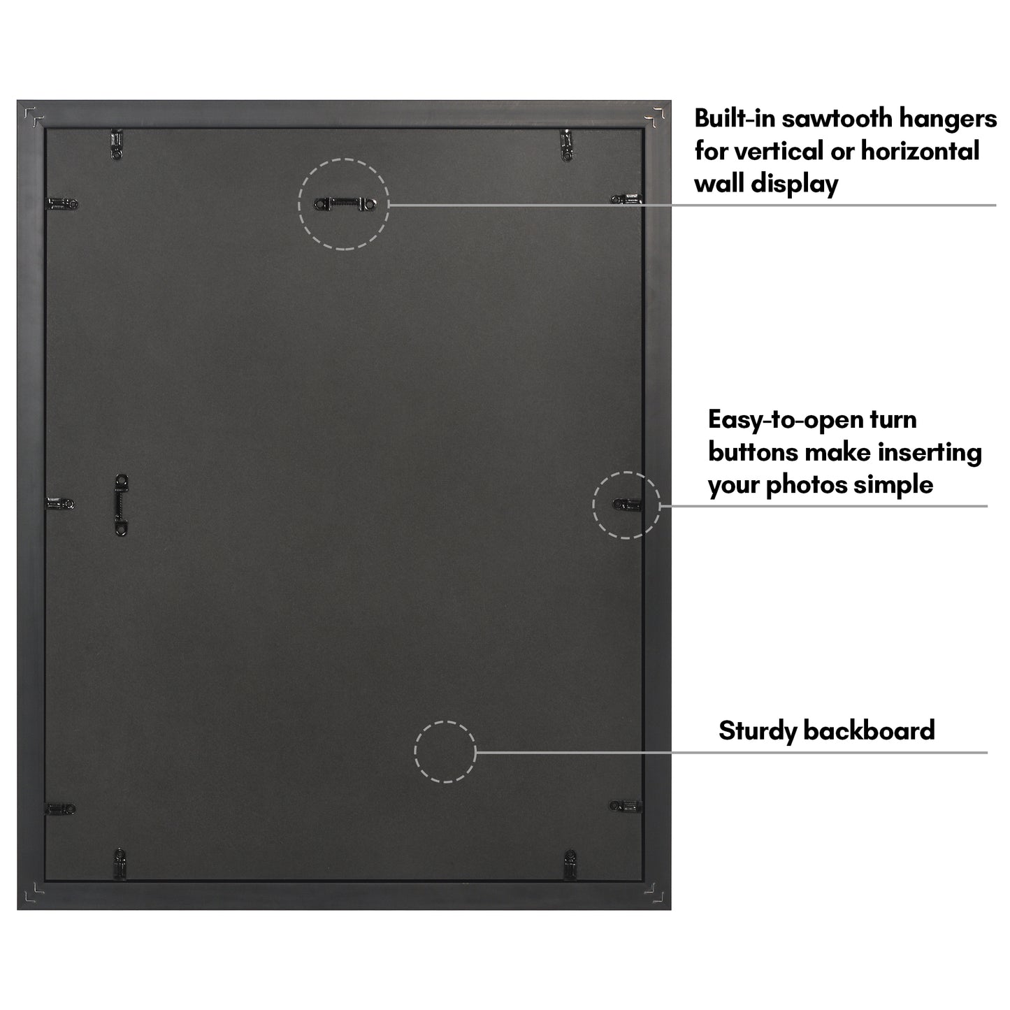 Americanflat Picture Frame with Decorative Inner Mat Accent - Statement Frame with Polished Plexiglass
