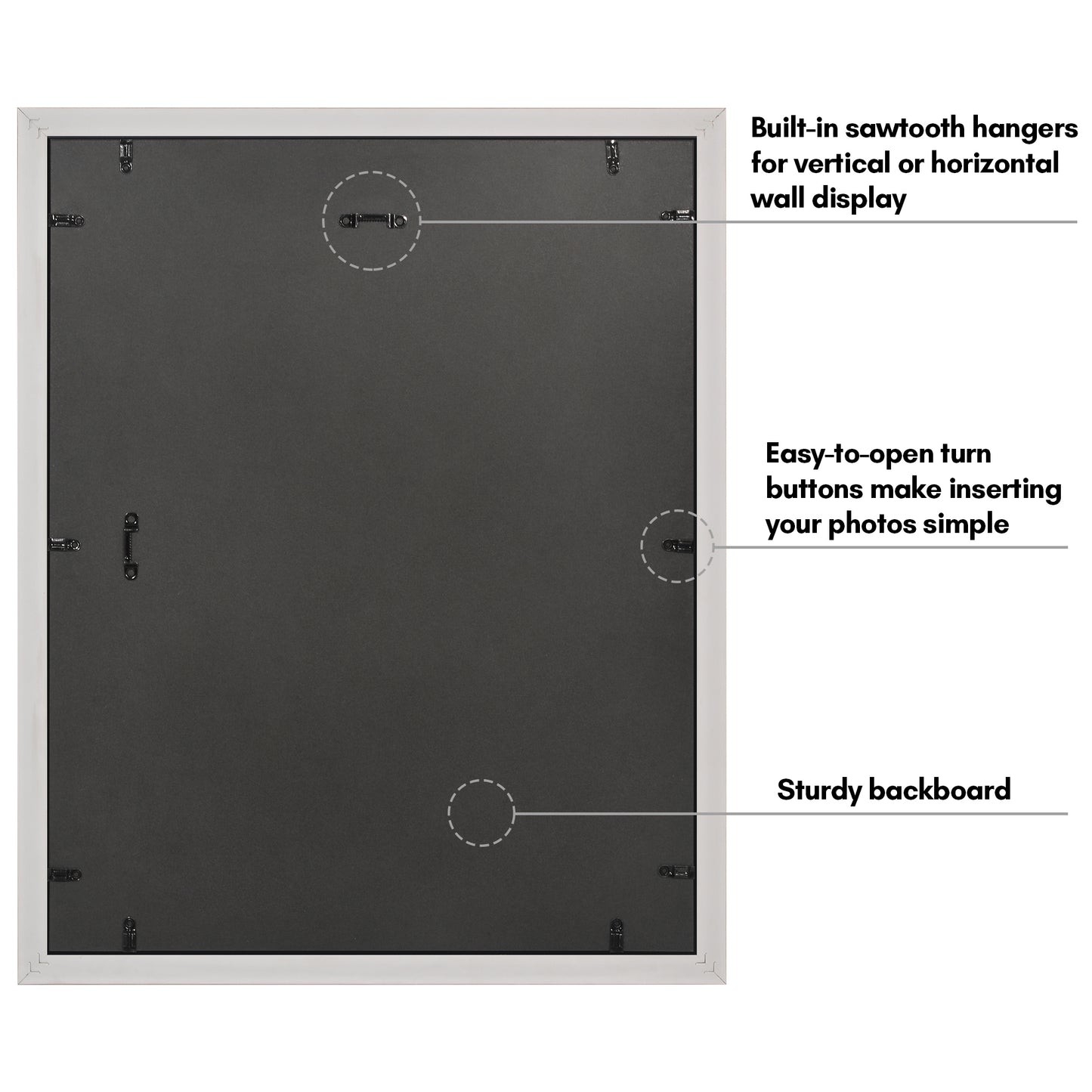 Americanflat Picture Frame with Decorative Inner Mat Accent - Statement Frame with Polished Plexiglass