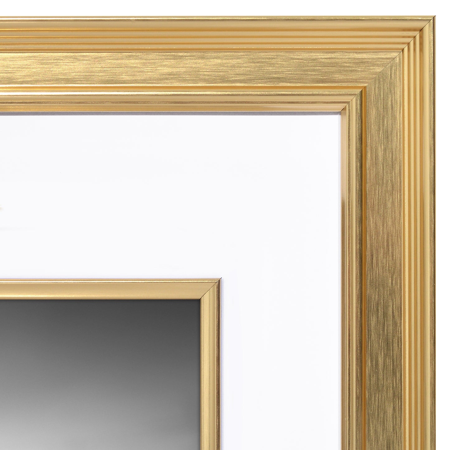 Americanflat Picture Frame with Decorative Inner Mat Accent - Statement Frame with Polished Plexiglass