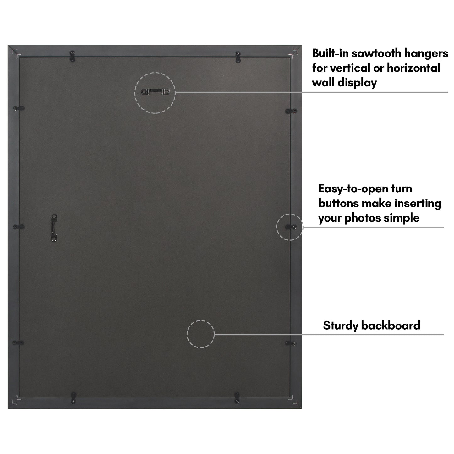 Americanflat Picture Frame with Decorative Inner Mat Accent - Statement Frame with Polished Plexiglass