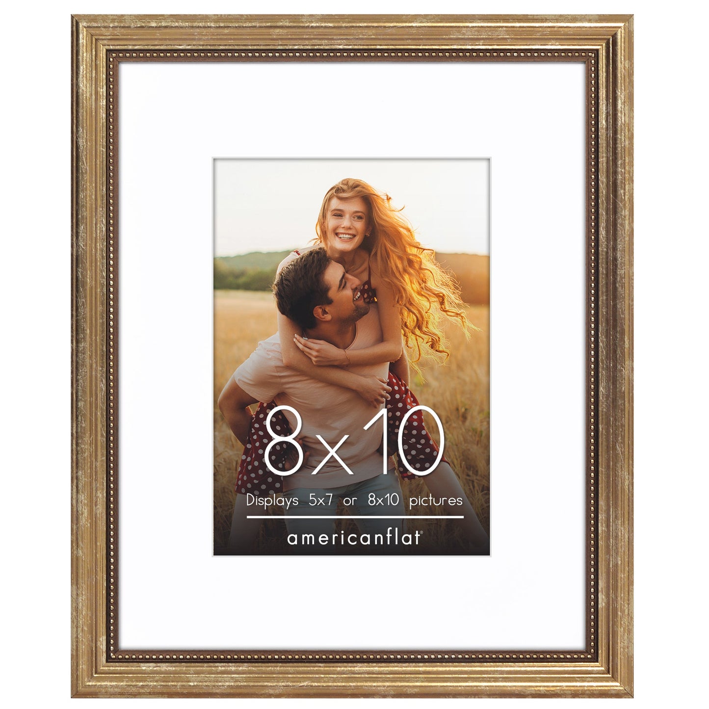 Americanflat Vintage Frames with Mat | Antique-Style Molding