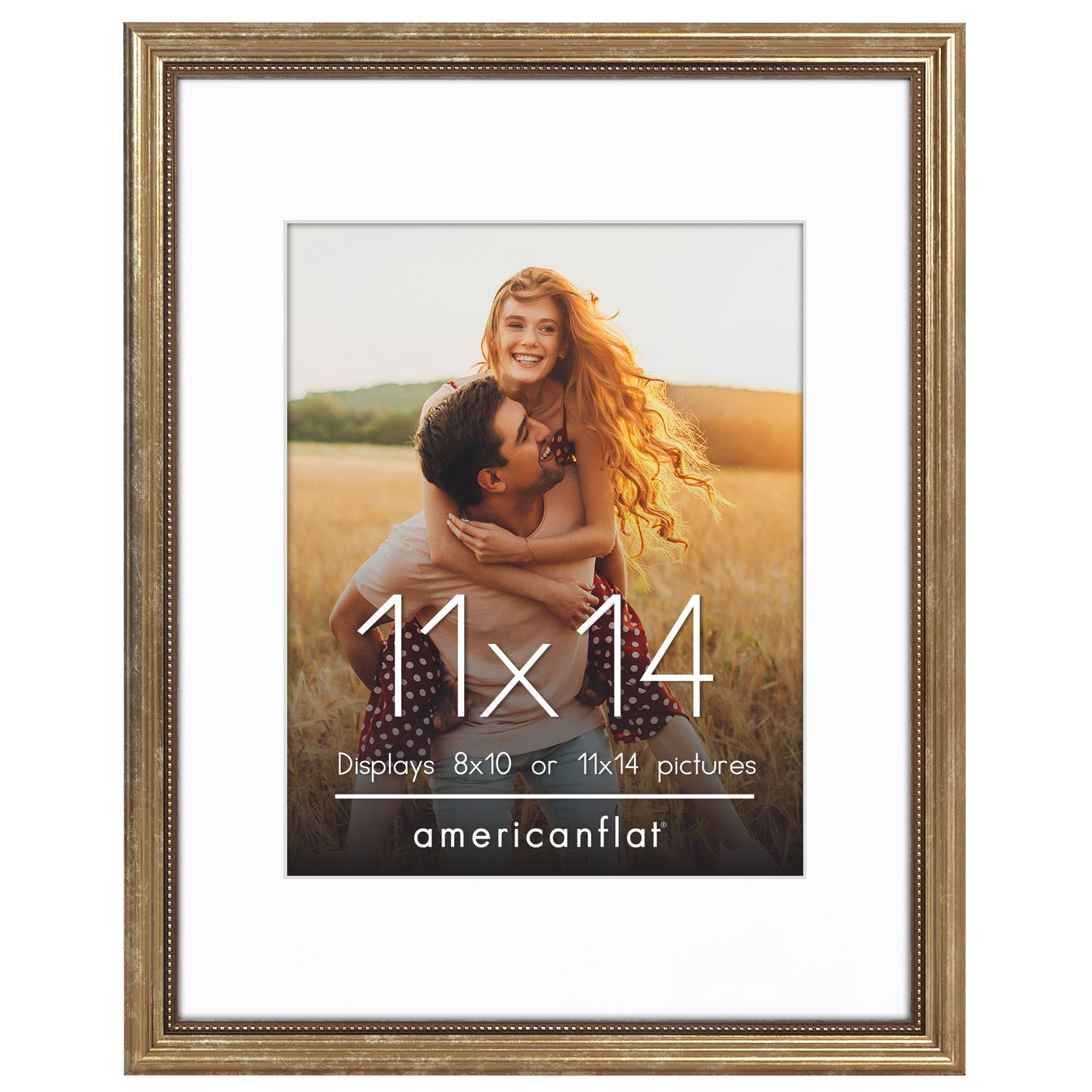 Americanflat Vintage Frames with Mat | Antique-Style Molding