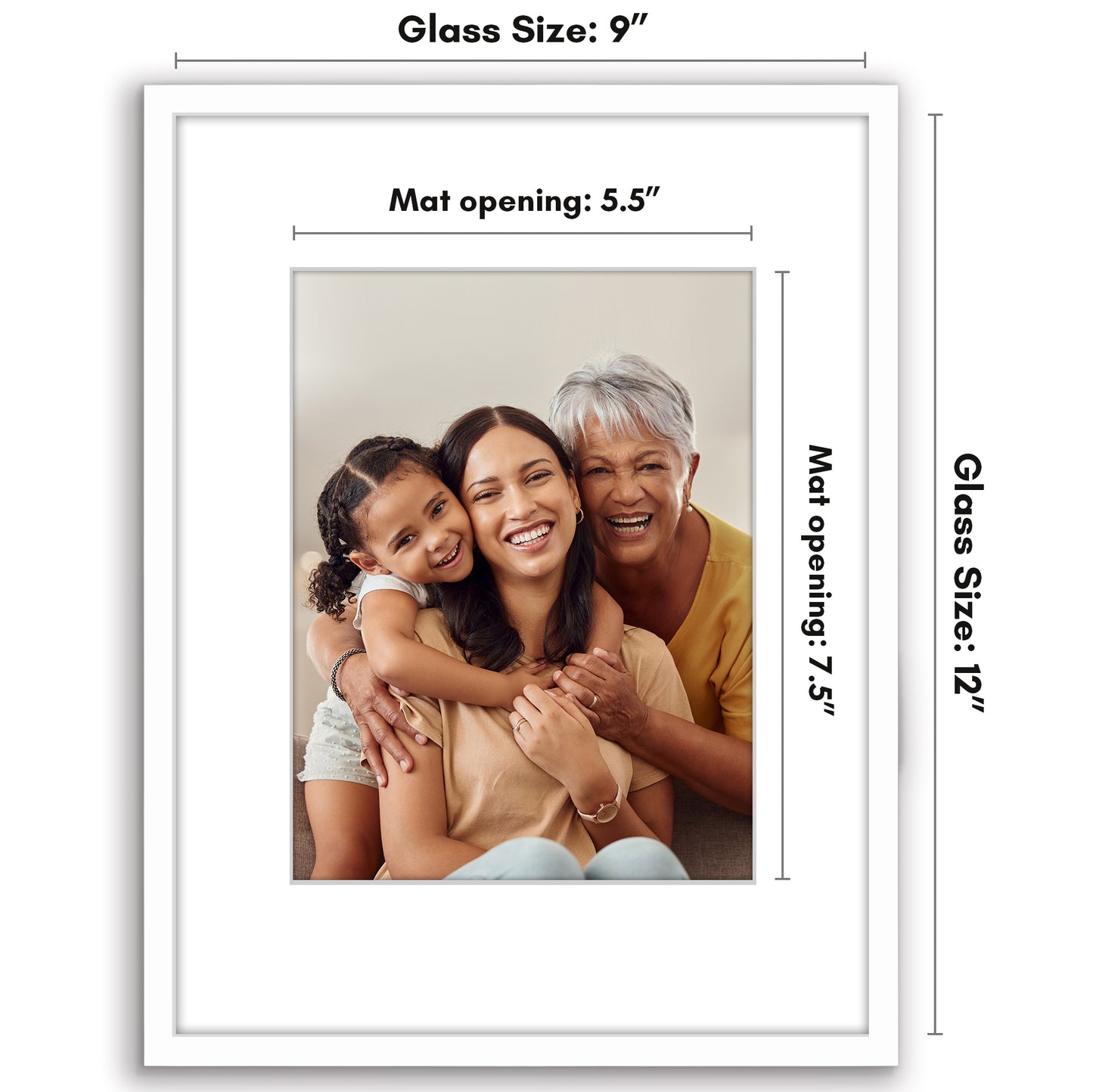 Gallery Picture Frame with Mat | Streamline Collection