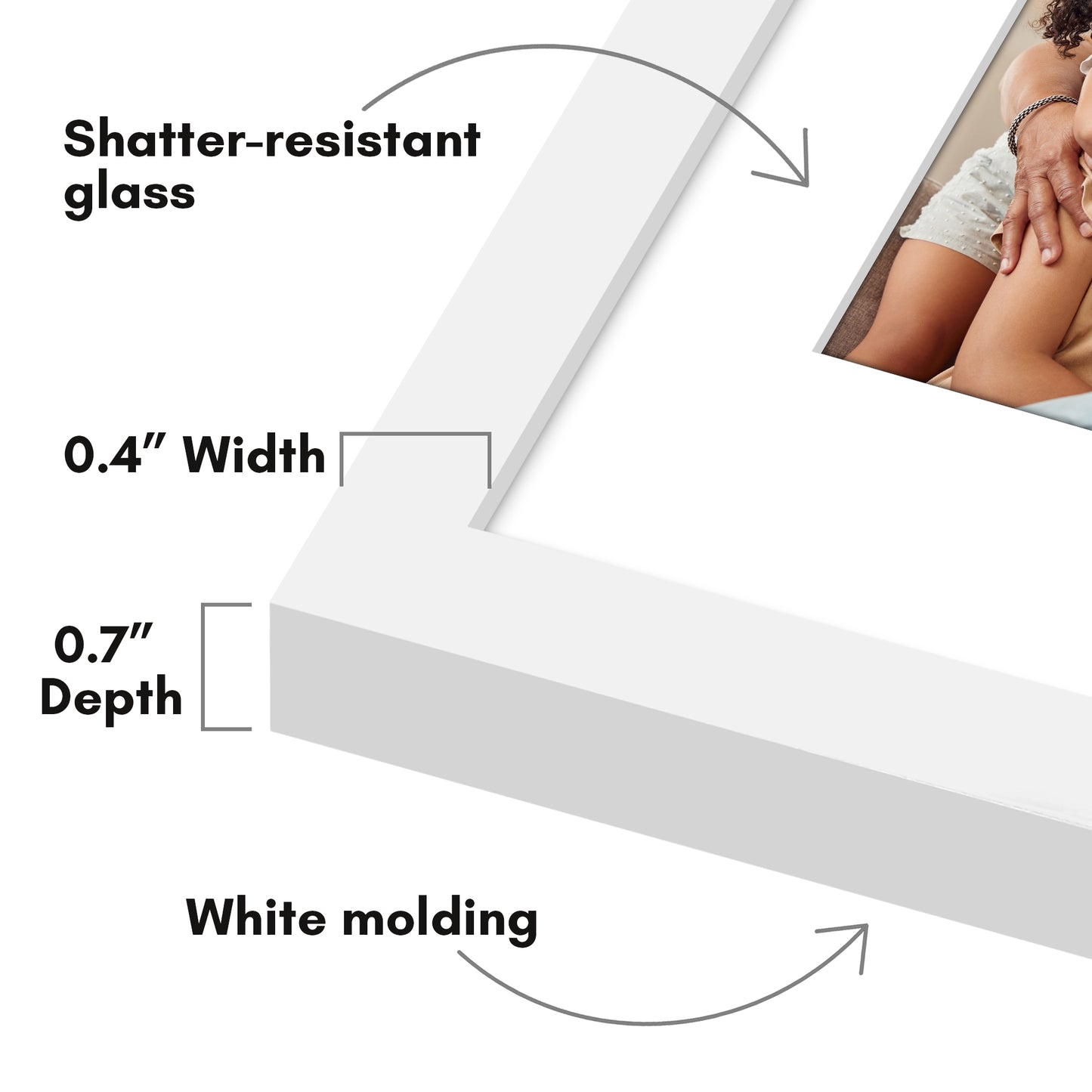 Gallery Picture Frame with Mat | Streamline Collection