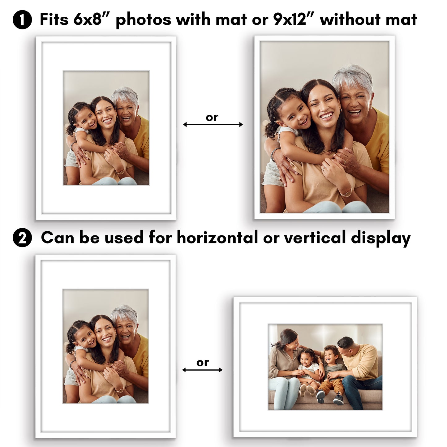 Gallery Picture Frame with Mat | Streamline Collection