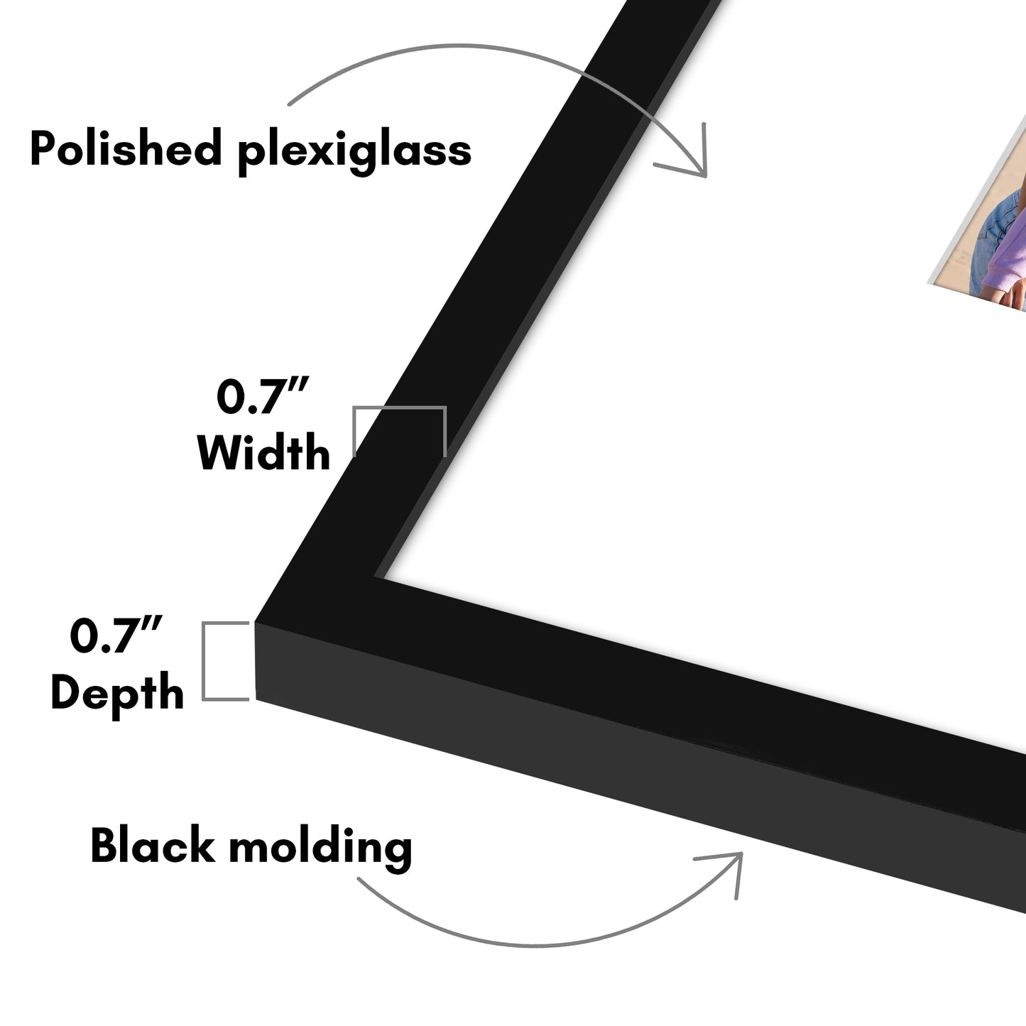 Americanflat Set of 3 Picture Frames | Gallery Wall Frame Set | Black