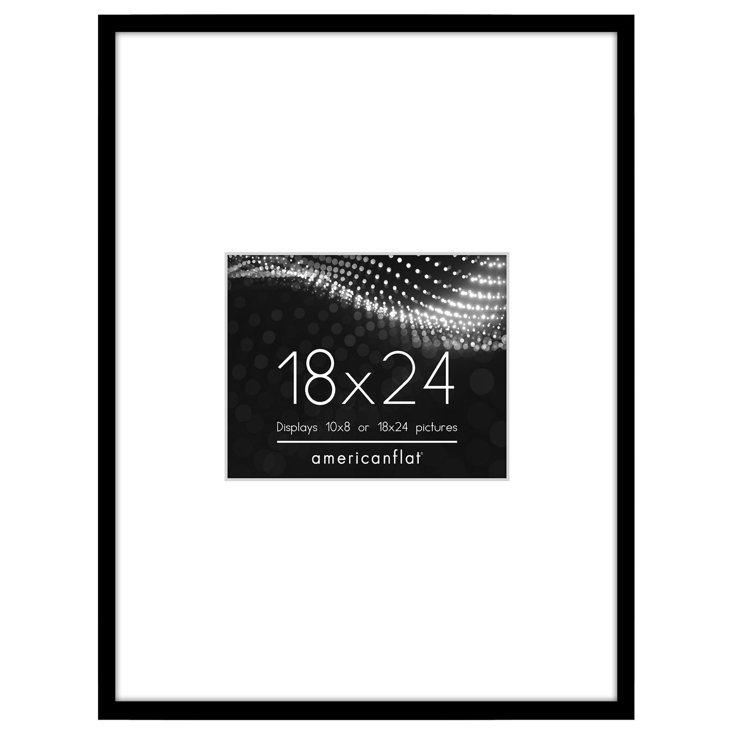 Americanflat Picture Frame with Mat | Polished Plexiglass | Slim Molding