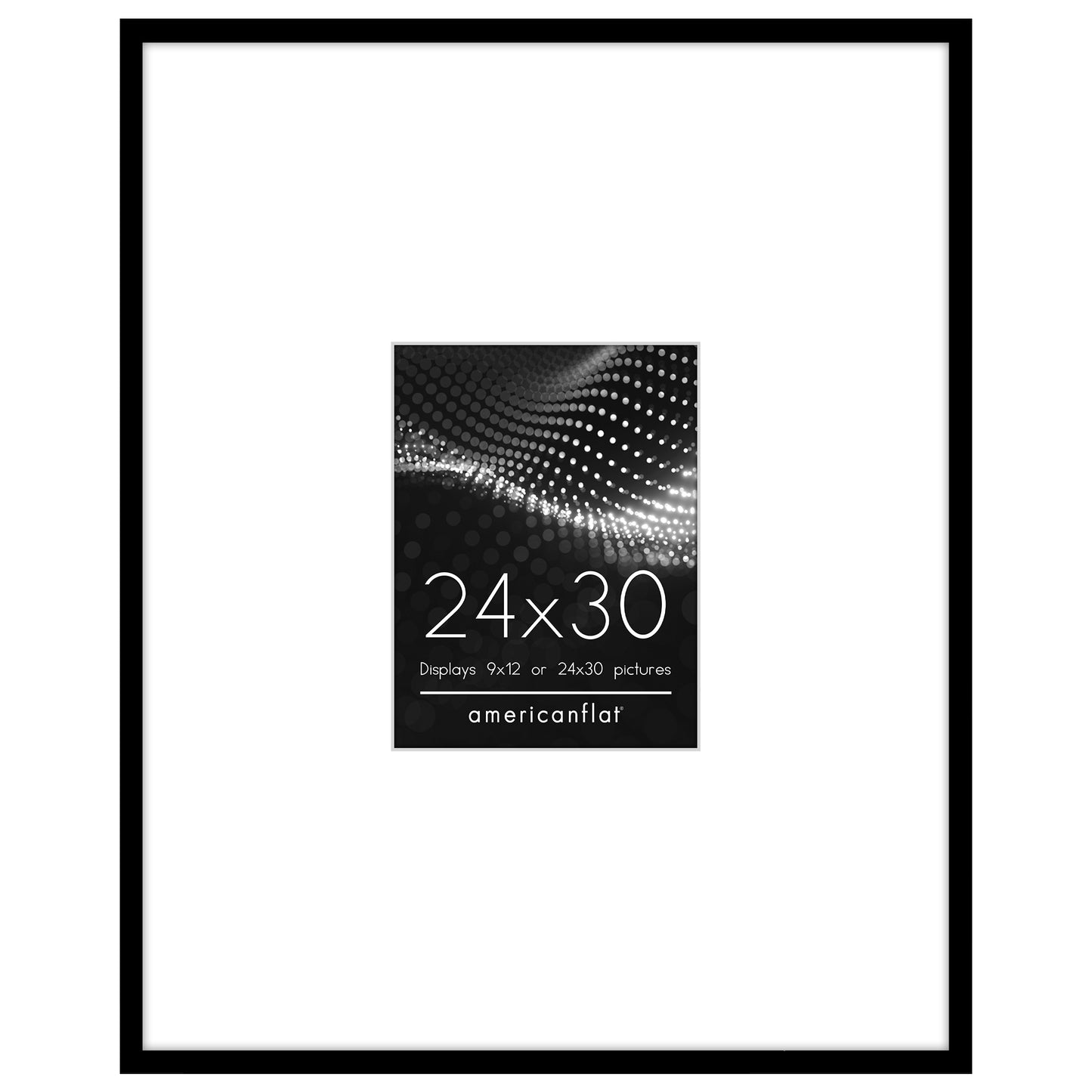 Americanflat Picture Frame with Mat | Polished Plexiglass | Slim Molding