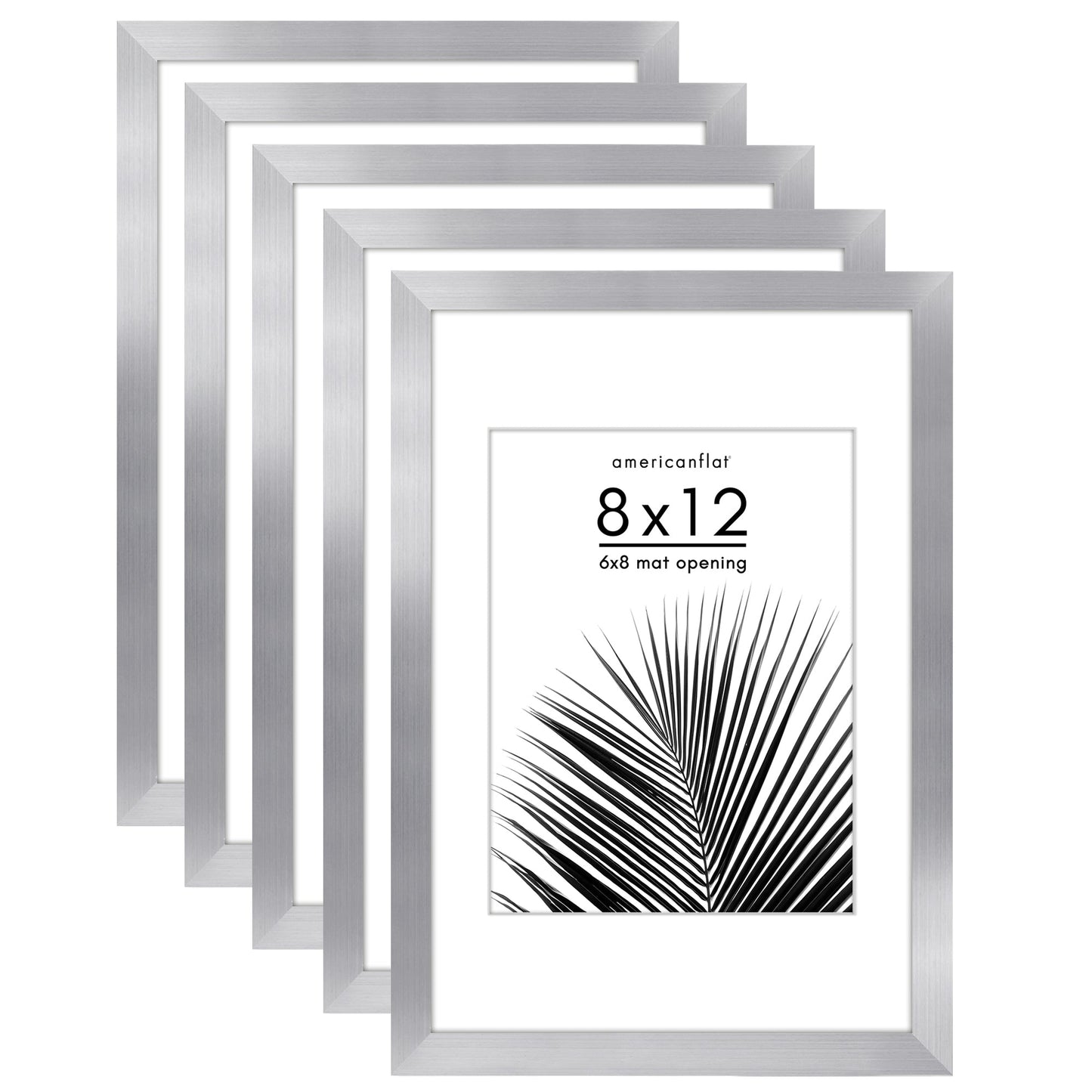 Set of 5 - Classic Gallery Picture Frame with Mat | Galleria Collection