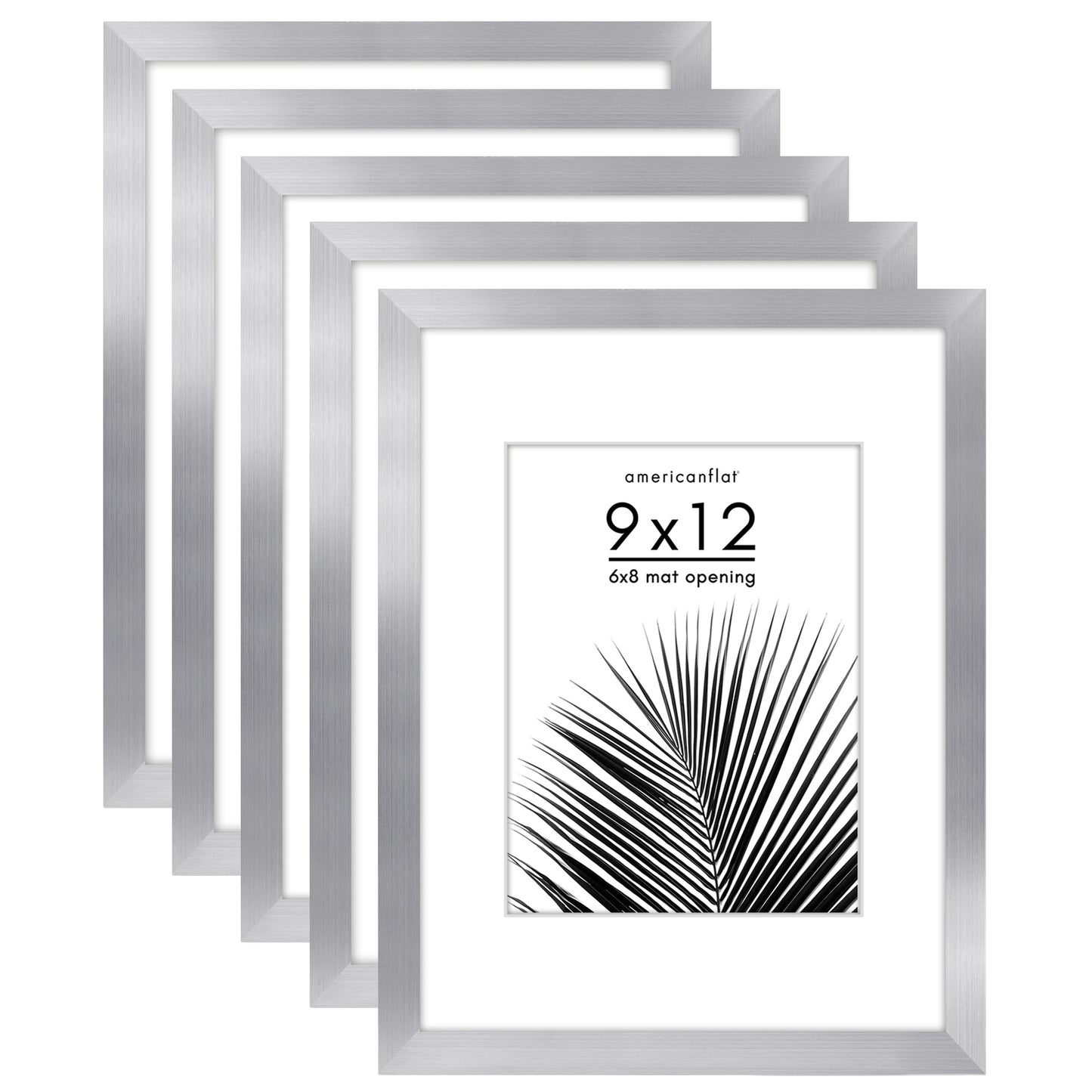 Set of 5 - Classic Gallery Picture Frame with Mat | Galleria Collection
