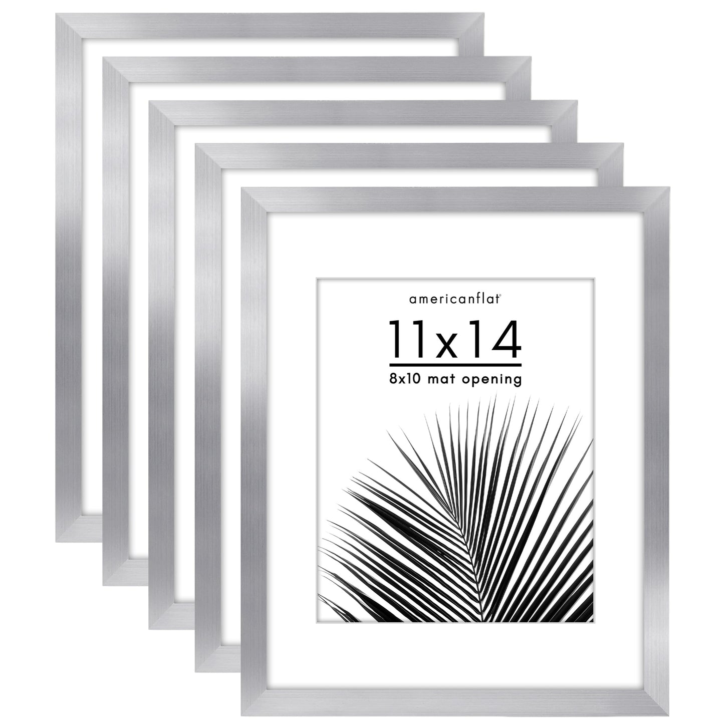 Set of 5 - Classic Gallery Picture Frame with Mat | Galleria Collection
